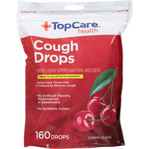 TopCare Health Cherry Flavor Cough Drops 160 Drops