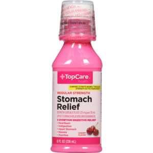 TopCare Health Regular Strength Cherry Flavor Stomach Relief 8 fl oz