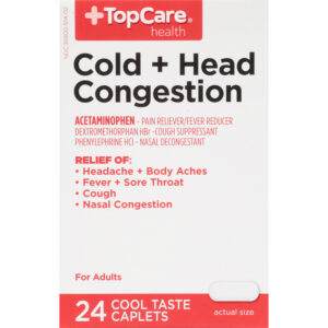 TopCare Health Cold + Head Congestion 24 Caplets
