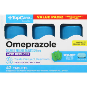 TopCare Health 20 mg Cool Mint Omeprazole Value Pack 42 Tablets