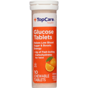 TopCare Health Orange Glucose Tablets 10 Chewable Tablets