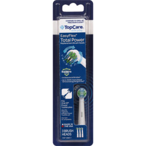 TopCare Everyday Easy Flex Total Power Replacement Brush Heads 3 ea