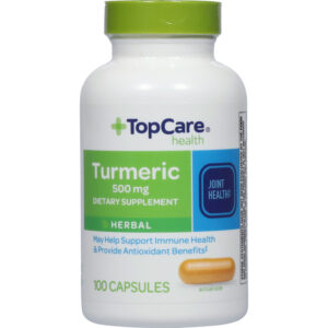 TopCare Health 500 mg Herbal Turmeric 100 Capsules