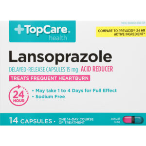 TopCare Health 15 mg Lansoprazole 14 Capsules