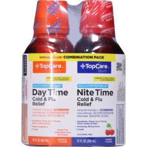 TopCare Health Day Time/Nite Time Original Flavor/Cherry Flavor Cold & Flu Relief Combination Pack 2 - 12 fl oz Bottles