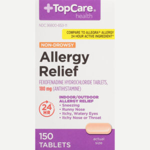 TopCare Health 180 mg Non-Drowsy Allergy Relief 150 Tablets