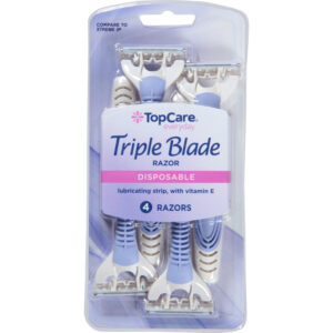 TopCare Everyday Triple Blade Disposable Razors 4 ea