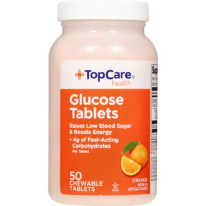 TopCare Health Orange Glucose 50 Chewable Tablets