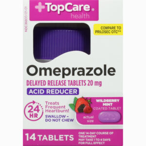 TopCare Health 20 mg Wildberry Mint Omeprazole 14 Tablets