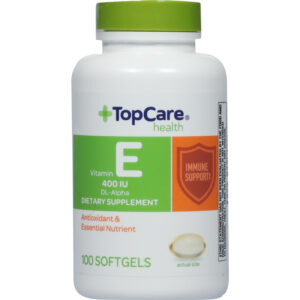 TopCare Health 400 IU DL-Alpha Vitamin E 100 Softgels