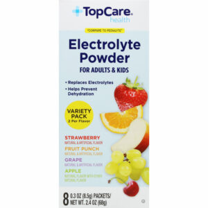 TopCare Health Strawberry/Fruit Punch/Grape/Apple Electrolyte Powder Variety Pack Packet 8 ea