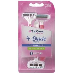 TopCare Everyday 4-Blade Disposable Razors 3 ea