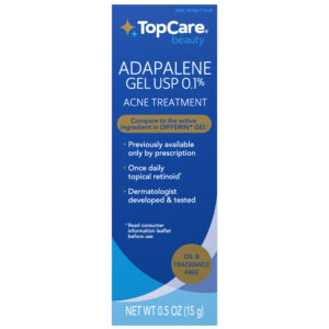 TopCare Beauty Adapalene Gel USP 0.1% Acne Treatment 0.5 oz