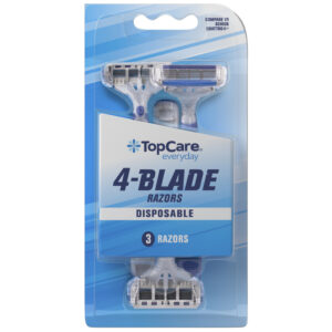 TopCare Everyday 4-Blade Disposable Razors 3 ea