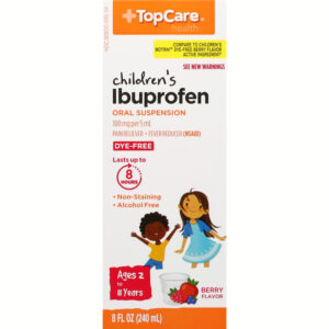 TopCare Health 100 mg Children's Oral Suspension Berry Flavor Ibuprofen 8 fl oz