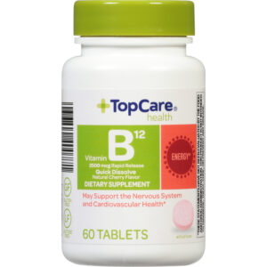 TopCare Health Tablets 2500 mcg Natural Cherry Flavor Vitamin B12 60 ea