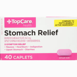 TopCare Health 262 mg Stomach Relief 40 Caplets