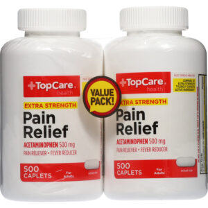 TopCare Health 500 mg Extra Strength Pain Relief Value Pack 2 - 500 Caplets