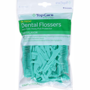 TopCare Everyday Hi-Tech Mint Flavor Dental Flossers with Fold-Away Pick Protector 150 ea