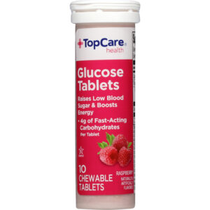 TopCare Health Raspberry Glucose 10 Chewable Tablets