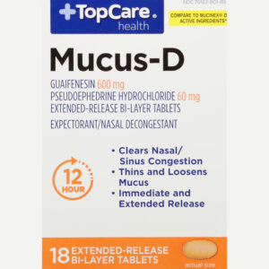 TopCare Health Mucus-D 18 Tablets