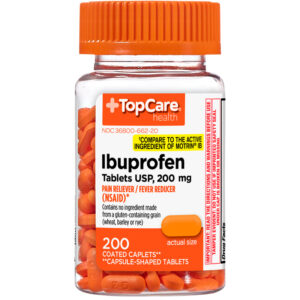TopCare Health 200 mg Ibuprofen 200 Coated Caplets
