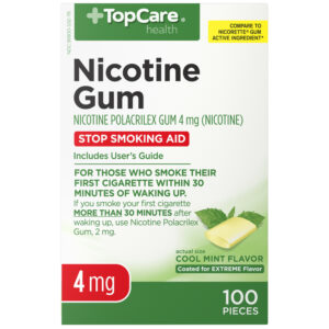 TopCare Health 4 mg Cool Mint Flavor Nicotine Gum 100 ea