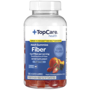 TopCare Health Peach  Strawberry & Wild Berry Flavors Fiber 90 Adult Gummies