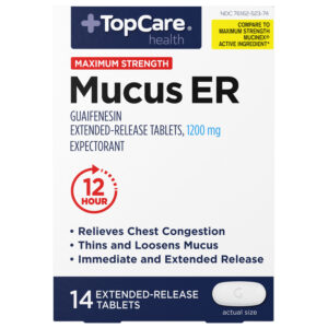 TopCare Health 1200 mg Maximum Strength Mucus ER 14 Extended-Release Tablets