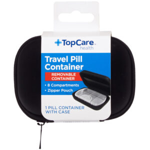 TopCare Health Removable Container Travel Pill Container with Case 1 ea