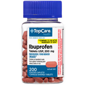 TopCare Health 200 mg Ibuprofen 200 Coated Caplets