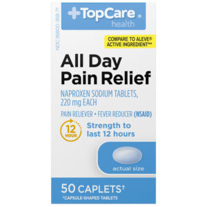 TopCare Health 220 mg All Day Pain Relief 50 Caplets