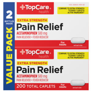 TopCare Health for Adults Extra Strength 500 mg Pain Relief Value Pack 200 Each