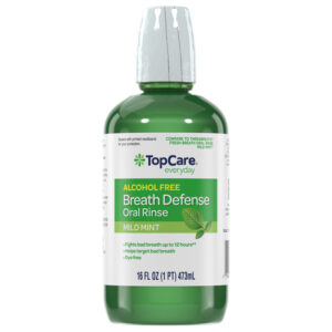 TopCare Everyday Alcohol Free Breath Defense Mild Mint Oral Rinse 16 fl oz