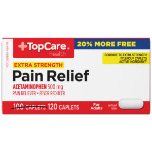 TopCare Health 500 mg Extra Strength Pain Relief 120 Caplets