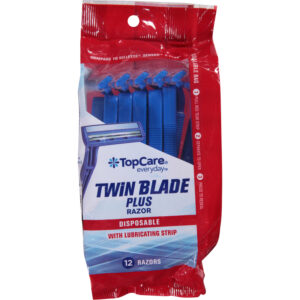 TopCare Everyday with Lubricating Strip Disposable Twin Blade Plus Razor 12 ea