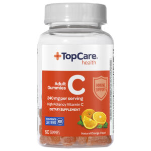 TopCare Health Adult 240 mg High Potency Natural Orange Flavor Vitamin C 60 Gummies