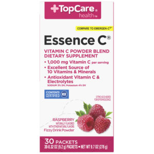 TopCare Health 1 000 mg Essence C Raspberry Fizzy Drink Powder 30 Packets