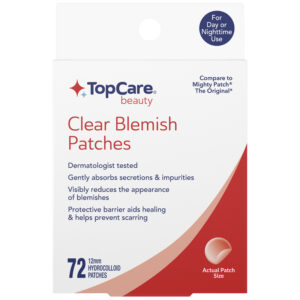 TopCare Beauty Hydrocolloid Clear 12mm Blemish Patches 72 ea