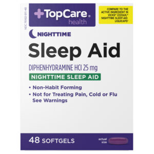 TopCare Health 25 mg Nighttime Sleep Aid 48 Softgels