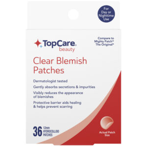 TopCare Beauty Hydrocolloid Clear 12 mm Blemish Patches 36 ea