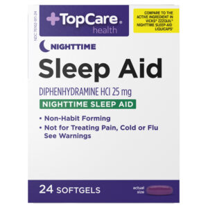 TopCare Health 25 mg Nighttime Sleep Aid 24 Softgels