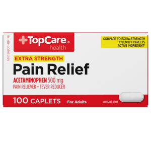 TopCare Health Extra Strength For Adults 500 mg Pain Relief 100 Caplets