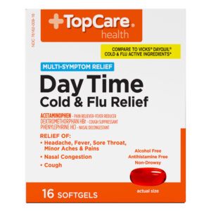 TopCare Health Multi-Symptom Relief Day Time Cold & Flu Relief 16 Softgels