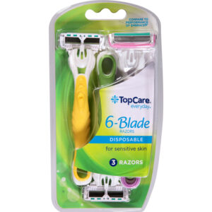 TopCare Everyday 6-Blade Disposable Razors 3 ea