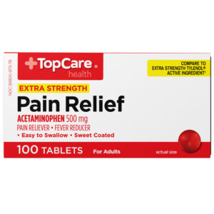 TopCare Health 500 mg Extra Strength Pain Relief 100 Tablets