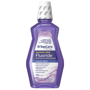 TopCare Everyday Alcohol Free Fluoride Violet Mint Anticavity Mouthwash 33.8 fl oz