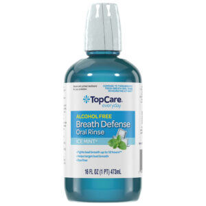 TopCare Everyday Alcohol Free Breath Defense Ice Mint Oral Rinse 16 fl oz