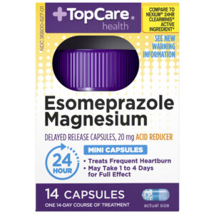 TopCare Health 20 mg Esomeprazole Magnesium 14 Mini Capsules