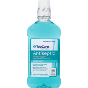 Topcare Everyday Antiseptic Blue Mint Mouthwash 16.9 oz Bottle